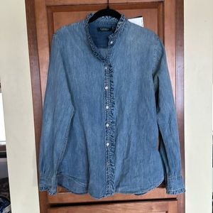 Ralph Lauren Jean ruffled blouse